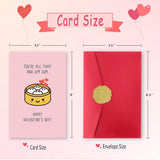 Funny Valentines Day Card For Him Her,Happy Valentine'S Day Cards For Girlfriend Boyfriend,Cute Valentines Day Gifts For Wife Husband,You'Re All That And Dim Sum Pun Card