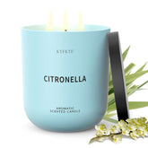 Citronella Candles Indoor Outdoor, 14.2Oz Large Scented Candle For Home, Long Lasting Aromatherapy Candles | Non-Toxic Essential Oil & Soy Wax | Natural Herbal & Woody Aroma