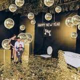 , Gold Disco Ball Balloons - Huge 22 Inch, Pack Of 6 | Metallic 4D Myl