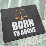 Born To Argue Lawyer Mousepad - Lawyer Gifts Appreciation Funny Sarcastic Mouse Mat - Attorney Mouse Pad 9.5 X 7.8 Inch