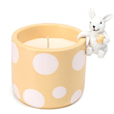Easter Candles - Sunflower Scented Candle, Polka Dot Candle With Cute Bunny, Easter Decor Gift For Women Girls