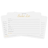Bucket List Suggestion Cards 50 Pcs | For Wedding Guest Book, Retirement Party Games, Couples Travel, Adventure Activities. Gold Foil Note Cards 4X6 Inch