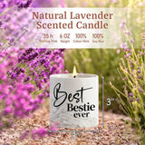 Best Friend Birthday Gifts For Women Bestie Candle - Friendship Gift Ideas For Bff, Work Bestie, Soul Sister, Bestfriend, Bsf Christmas Long Distance Gifts Lavender Candle 6Oz