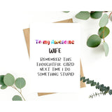 Funny Valentine'S Day For Wife, Birthday Card For Wife,Hilarious Mothers Day Cards For Wife From Husband, Humorous Wedding Anniversary Cards From Husband, Humor Birthday Card Gifts For Her