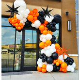 Orange Black White Balloon Arch Kit: Halloween, Baby Shower Decor