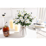 4 Pcs Artificial Silk Daisy Flower Bouquet For Home Table Centerpieces Arrangement Decoration, White