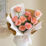 Double Sided Golden Flower Wrapping Paper Waterproof Gift Packaging Florist Bouquet Wraps, 20 Sheets 23.6X23.6 Inch (White)