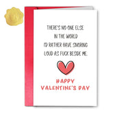 Funny Valentine’S Day Card For Husband Wife Him Her, Rude Naughty Snoring Loud Joke Anniversary Greeting Card Gift