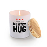 Sending You A Big Warm Hug Thinking Of You Gifts Sympathy Grief Gifts Friendship Get Well Soon Recovery Gift Scented Candle Home Office Jar Candles Sage Floral Lavender Scent 9.5 Oz