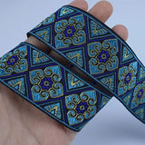 Boho Jacquard Ribbon 5 Yards Green Embroidery Jacquard Trim For Sewing