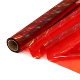 Iridescent Red Cellophane Wrap Roll I 34 In Wide X 50 Ft Long I Colorful Cello Perfect For Baskets,Gifts, Treats,Birthday Holiday Wedding Floral, Party Arts Crafts Decoration (Red)