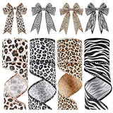 4 Rolls 20 Yards Leopard Print Ribbon Animal Print Ribbon Zebra Cheeta