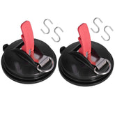 2 Pcs Heavy Duty Suction Cup Hooks For Wreath,Car Camping Essentials No Drill Suction Cup Anchor Car Boat Window Glass Hook,Easter Vacuum Suction Removable Wreath Hanger For Front Door