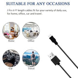 2 Pack 6FT Micro USB Fast Charging Cable for Samsung Galaxy Android Devices