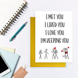Funny Valentine'S Day Card For Him Her, Romantic Happy Valentines Day Card Gift For Husband Wife Boyfriend Girlfriend, Cute Anniversary Card Birthday Card For Couple Women Men, Humor I Love You Card