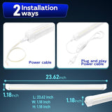 4 Pack 2FT LED Shop Lights 30W 3500LM 6500K V Shape Linkable Ceiling Fixtures with Switch