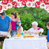 Baby Q Balloons: Red & White Latex Party Decorations - 56pc Set