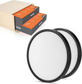 2 Pack 12 Inch LED Ceiling Lights Black 5CCT Flush Mount Fixtures 200W Equivalent