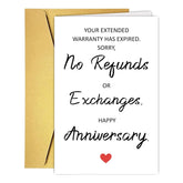 Funny Wedding Anniversary Card For Husband Wife Couples Fiancee Fiance Boyfriend Girlfriend, Happy Anniversary Card For Wen Women Him Her Partners, 1 Year 5Th 10Th 20Th 40Th 50Th 60Th Anniversary Cards