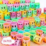 24 Pcs Mini Spring Party Favors For Kids 3-5 4-8, Goodie Bags Stuffers For Birthday Party, Classroom Prizes Kids Prizes, Small Bulk Toys Gifts (4 Smile)