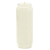 9 Day Prayer Candles 7" Tall Pillar Candles For Religious, Memorial, Party Decor, Vigil And Emergency Use - Vegetable Oil Wax In Plastic Jar Container, White (1 Pack)