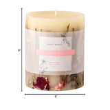 Apricot Rose Small Round Botanical Candle