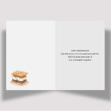 Funny Anniversary Card & Gifts For Husband, Wife, Boyfriend, Girlfriend, Him, And Her / Sweet Romantic Greeting Card With Envelope 5In X 7In And Sticker(Hand Drawn, Premium Quality) (Marshmallow)