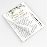 Baby Shower Games For Boy Or Girl – 4 Games And Activities, Botanical Greenery Theme, 30 Guests
