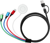 4 in 2 Multi Charging Cable 5FT for iPhone Apple Watch & USB C Devices