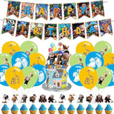 Inspired Birthday Decorations, Cartoon Game Party Decorations Include Happy Birthday Banner, Balloons, Cake Toppers And Cupcake Toppers For Boys Girls Party Decor