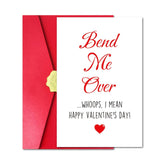 Sexy Valentine’S Day Card For Husband Boyfriend, Raunchy Valentine’S Day Card With Red Envelope And Sticker For Him Man Fiance, Bend Me Over