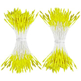 1000Pcs 1Mm Light Yellow Pearl Double Head Flower Pistil For Flower Making Scrapbook Decoration Mini Handmade Artificial Pistil Pearlized Floral Stamen Pollen