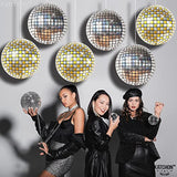 6pcs 22in Silver Gold Disco Ball 4D Sphere Party Balloons 2026