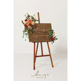 Fall Wedding Artificial Flower Package, Arch Flowers With Drapes Kit-Pack Of 5, 2Pcs Sign Flower Swag, 8Pcs Wedding Aisle Pew Flowers, Flower Garlands, Terracotta (Set Of 15)