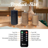 Rechargeable Flameless Led Pillar Candles–Luminous Real Wax Indoor Home Decor–Set Of 3, Realistic Flickering Led Flame,Remote & Timer, Usb-Rechargeable?Caramel Beige?