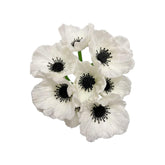 10 Stem 11" Bouquets Artificial Flowers Poppy Flowers,No Fade Faux Anemone Wild Flowers For Kitchen Table Centerpiece Vase,Home Greenery Wedding Holding Flowers Backdrop Arch Wall(White)