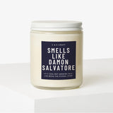 Smells Like Damon Salvatore Candle - Bourbon + Vanilla Scented - Gift For Her, Celebrity Prayer Candle, Vampire Candle, Girlfriend Gift