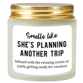Travel Gifts For Women - Lavender Scented Candle - Best Gifts For People Who Travel - Unique Vacation Gift For Traveler