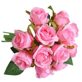 12 Pieces Artificial Rose Flowers,Artificial Silk Flowers Rose,Silk Flowers With Stems,Faux Flower Stems For Wedding,Party,Floral Arrangements Home Centerpiece Table Decoration (Deep Pink)