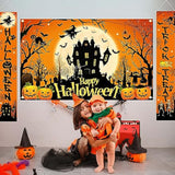 Halloween Trick or Treat Porch Sign Set: Horror Party Decor 3-Piece