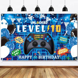 10Th Birthday Decorations For Boys Happy 10Th Birthday Banner, 10Th Video Game Birthday Decorations Cheers To 10 Years Party Supplies 6 X 3.6Ft