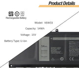 V6W33 54Wh Replacement Laptop Battery for Dell Inspiron 3510 3511 3515 and 5310