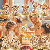 9 Pcs Lion Honeycomb Centerpieces Lion Animals Table Decorations Lion Birthday Party Decorations Lion Baby Shower Decorations For Boy Girls Birthday Party