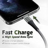 2 Pack 3FT USB C to Lightning Fast Charging Cable for iPhone 14 13 12 11 iPad