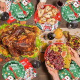 100 Pcs Christmas Tableware Party Supplies – Disposable Merry Christmas Dinnerware Set With Paper Plates, Napkins, And Utensils For Holiday Party, Winter Celebration – Serves 25