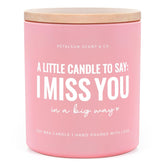 Valentines Day Gifts For Her Girlfriend, Long Distance Relationship Friendship Gifts- I Miss You Candle(10Oz)- Long Distance Gift For Women, Best Friend, Sister, Lavender Vanilla, Pink Jar