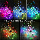 Fairy String Lights Battery Operated 16 Colors Changing Sliver Wire Lights 2 Ps 16.5 Ft 50 Led, Larger Rgb Bright Lights
