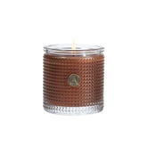 Cinnamon Cider Textured Glass Candle 6Oz - Decorative Home Fragrance Aromatherapy Long Lasting Room Air Freshener Deodorizer Perfect Fall Decoration Luxury Glass Candle Gift 40 Hour Burn!