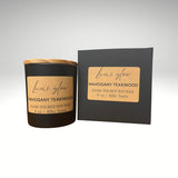 Lumi Glow Candle Scented Candle Peace + Tranquility (Mahogany Teakwood) Medium Jar Home