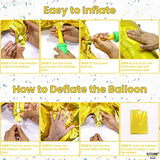 , Big Gold 12 Balloon Number - 40 Inch | 12 Number Balloons, 12Th Birt